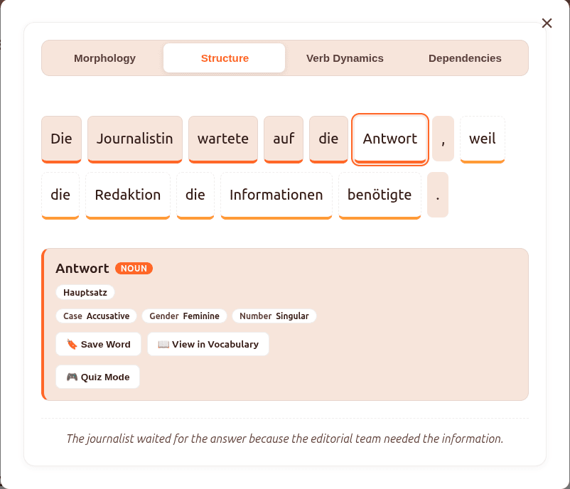Sentence Analyzer